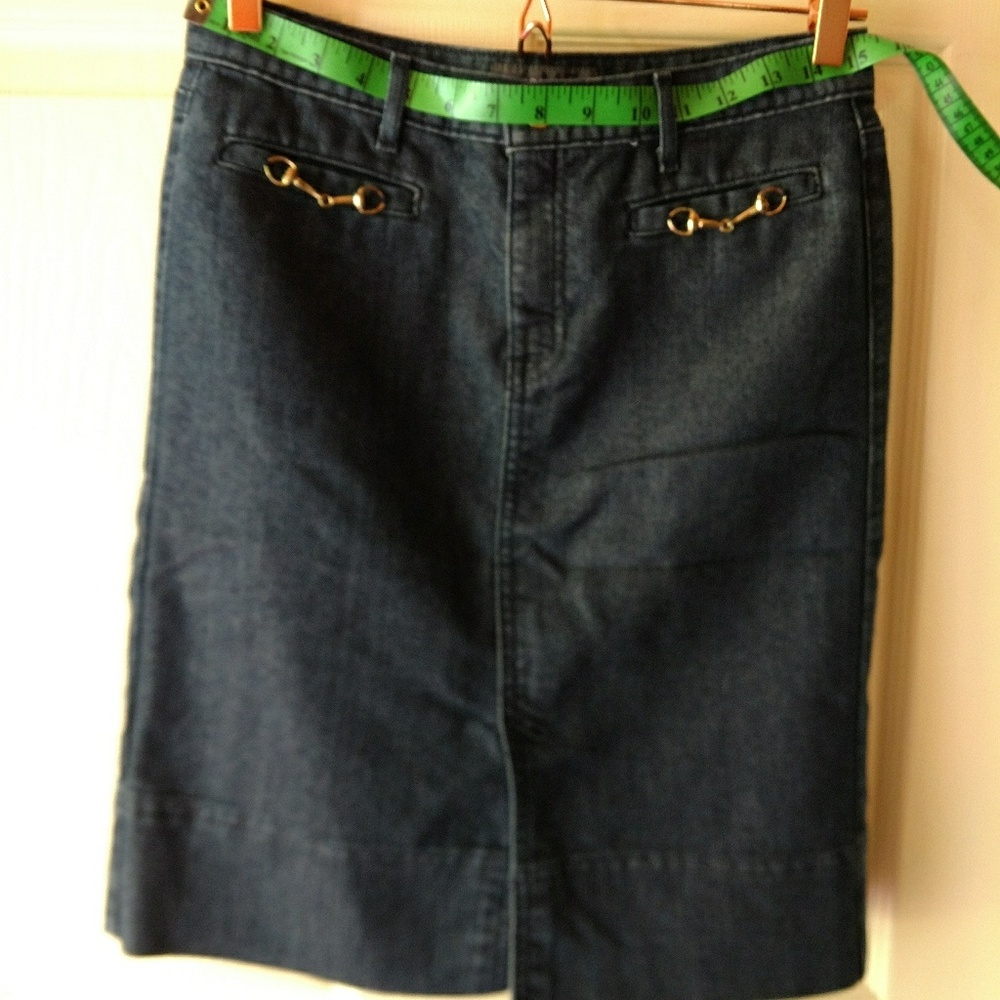 George dressy dark denim skirt size 4